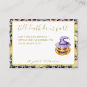 死ぬまで紫のオレンジの結婚秋 エンクロージャーカード (正面)