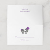 死ぬまで紫の折り畳み結婚は プレイスカード (外部開封)