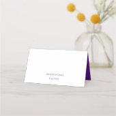 死ぬまで紫の折り畳み結婚は プレイスカード (裏面)