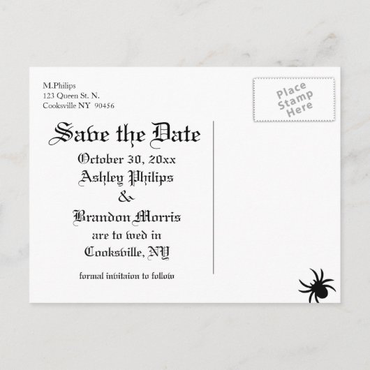 死ぬまで紫の霞に参加する日付を保存 案内ポストカード (裏面)