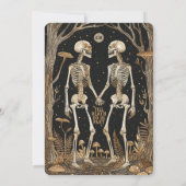 死ぬまで結婚式 スケルトンとキノコ 招待状 (裏面)