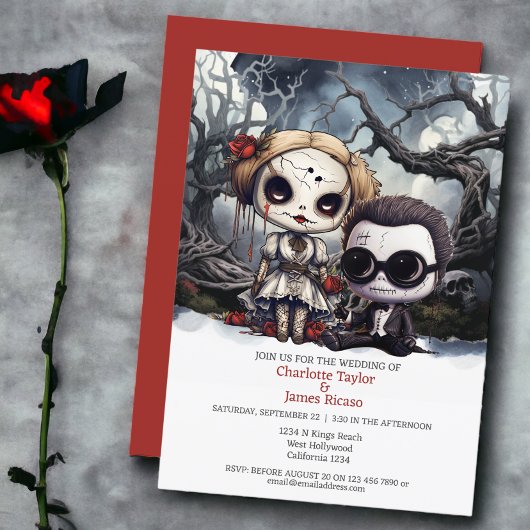 死ぬまで花嫁と花婿を兼ねる 招待状