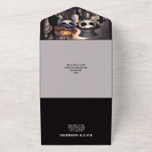 死ぬまで花嫁の骸骨 ゴシック ダークユーモア オールインワン招待状 (外側)