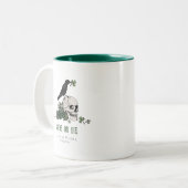 死ぬまで花嫁 | セントパトリックデーのウェディング フローラル スカル ツートーンマグカップ (正面左)