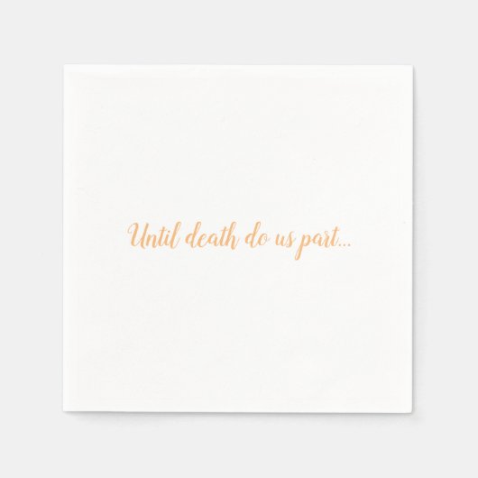死ぬまで誓いの結婚桃を分ける スタンダードカクテルナプキン (正面)