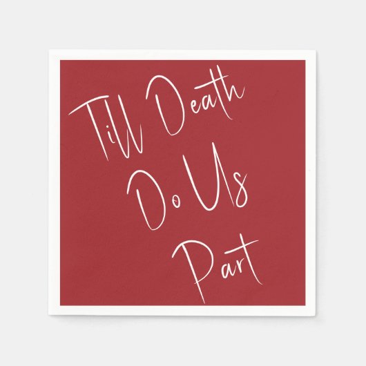 死ぬまで赤いナプキン スタンダードカクテルナプキン (正面)