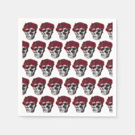 死ぬまで赤いバラのケーキを結婚分ける スタンダードカクテルナプキン