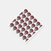 死ぬまで赤いバラのケーキを結婚分ける スタンダードカクテルナプキン (角)