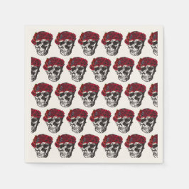 死ぬまで赤いバラのケーキを結婚分ける スタンダードカクテルナプキン