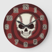 死ぬまで野球好き Screwball Graphics ラージ壁時計 (正面)