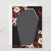 死ぬまで離れない ゴシック式葬儀 花のウェディング 招待状 (裏面)