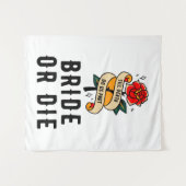 死ぬまで離れない ゴシック 背景 死ぬまで愛して タペストリー (正面(横))