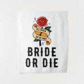 死ぬまで離れない ゴシック 背景 死ぬまで愛して タペストリー (正面)