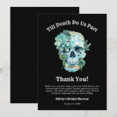 死ぬまで離れない ハロウィン ブライダルシャワー サンキューカード (正面/裏面)