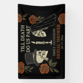 死ぬまで離れない ハロウィン ブライダル シャワー  横断幕 (縦)