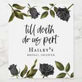 死ぬまで離れない ローズ ブライダルシャワー ワインラベル (シングルラベル)