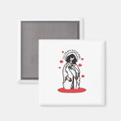 死ぬまで離れない - 恐ろしい結婚スローガン マグネット (正面/裏面)