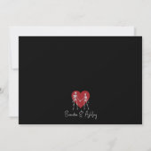 死ぬまで骸骨カップルのシャワー 招待状 (裏面)