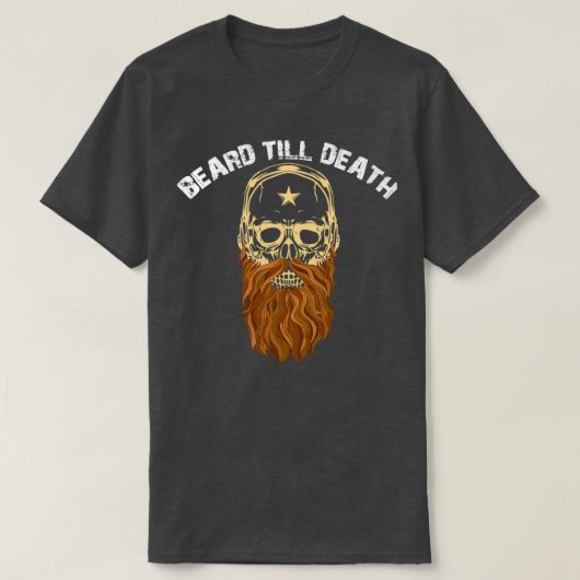 死ぬまで髭 Tシャツ (デザイン正面)