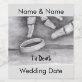 「死ぬまで」をテーマにしたアート ワインラベル (シングルラベル)