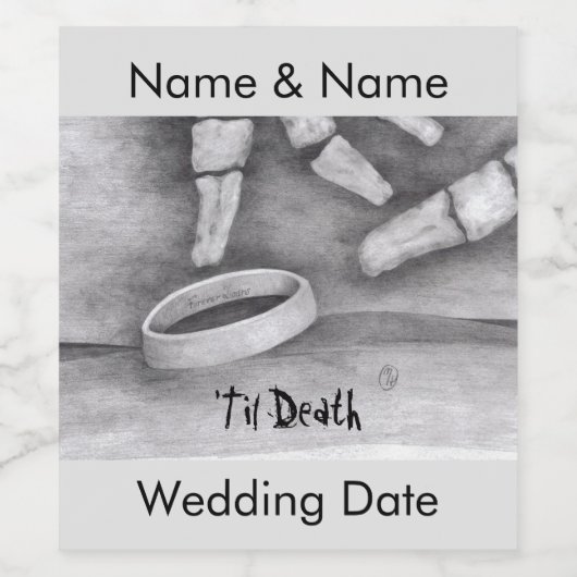 「死ぬまで」をテーマにしたアート ワインラベル (シングルラベル)