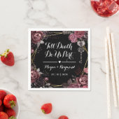 死ぬまで |ゴシックブラックダーク結婚ズ スタンダードカクテルナプキン (インサイチュ)