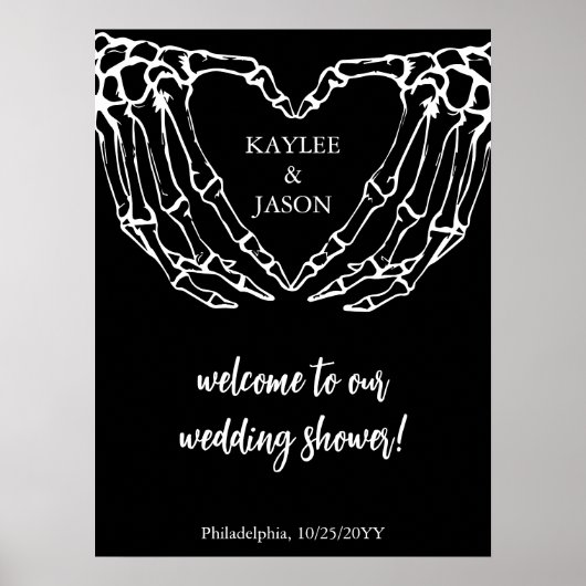 死ぬまで スケルトンの手 カップルシャワー歓迎 ポスター (正面)