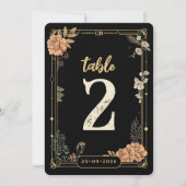 死ぬまで |テーブル番号カード 招待状 (正面)