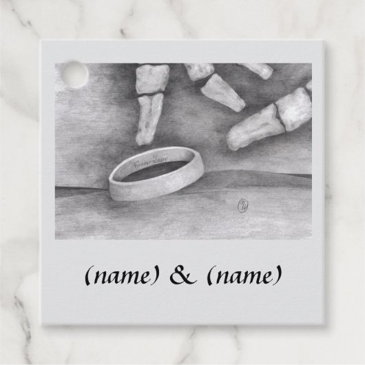 「死ぬまで」テーマのアート フェイバータグ (正面)