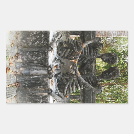 死ぬまで…ノングカイ，タイ 長方形シール (正面)