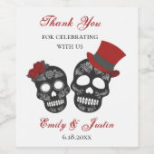 死ぬまで |パーソナライズされた結婚式の引き出物 ワインラベル (シングルラベル)