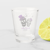 死ぬまで |パープル結婚式の引き出物 ショットグラス (裏面)