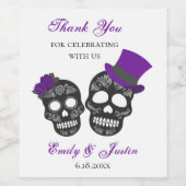 死ぬまで |パープル結婚式の引き出物 ワインラベル (シングルラベル)