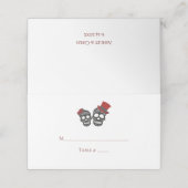 死ぬまで |折り曲げ結婚座席表 プレイスカード (外部開封)