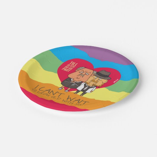 死ぬまで、私たちはゲイカップルの漫画おもしろいを分け合う。 ペーパープレート (アングル)