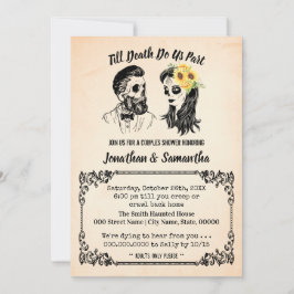 死ぬまで、私たちは別れるスカルカップルのシャワー 招待状