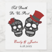 死ぬまで |結婚式の引き出物 ワインラベル (シングルラベル)