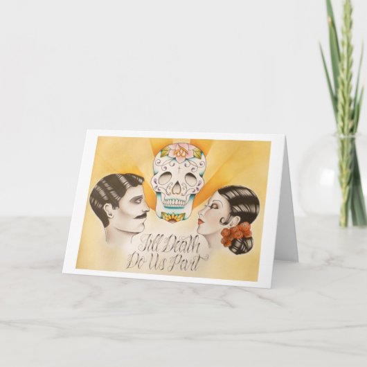 『死ぬまで』結婚式招待状 招待状 (正面)