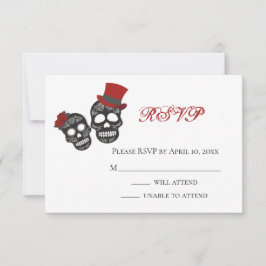 死ぬまで |黒と赤結婚の 出欠カード