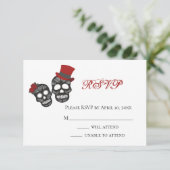 死ぬまで |黒と赤結婚の 出欠カード (スタンド正面)