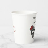 死ぬまで |黒と赤結婚の 紙コップ (右)