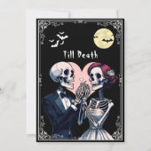 死ぬまで» Halloween Gothic Skeleton 結婚's 招待状 (裏面)