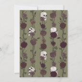 死ぬまで Olive Green ゴシックローズ ウェディング 招待状 (裏面)