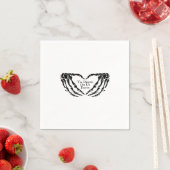 死ぬまで Skeleton Heart Hands ゴシックムード スタンダードカクテルナプキン (インサイチュ)