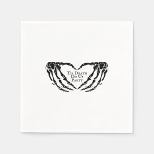 死ぬまで Skeleton Heart Hands ゴシックムード スタンダードカクテルナプキン