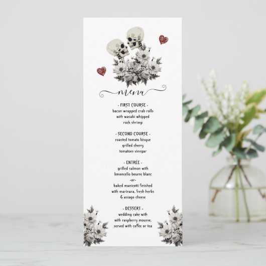 死ぬまでPart, Skeleton Bride Groom Menu メニュー (スタンド正面)