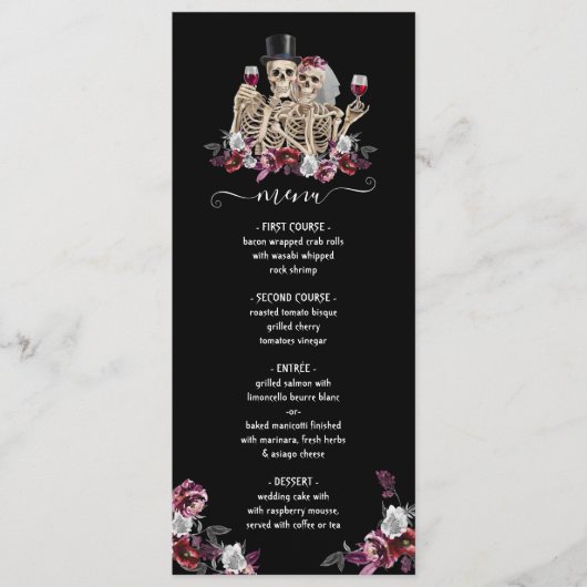 死ぬまでPart, Skeleton Bride Groom Menu メニュー (正面)