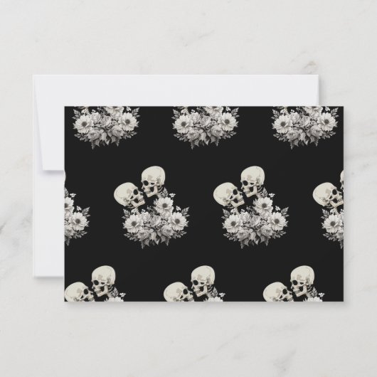 死ぬまでPart Skeleton CouleフローラRSVP 招待状 (裏面)