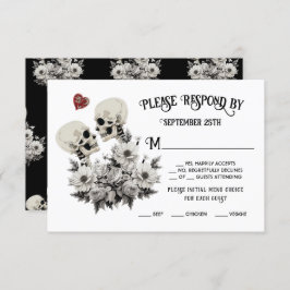 死ぬまでPart Skeleton CouleフローラRSVP 招待状