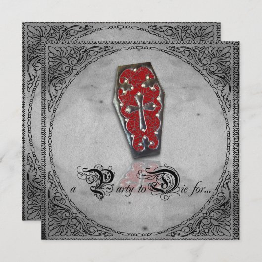 死ぬパーティーにパーティの招待状 招待状 (正面/裏面)